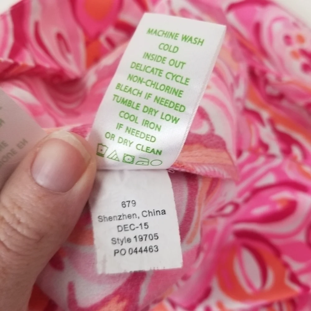Lilly Pulitzer Ivy Short Pink Pout Mango Print Size 2 Floral Paisley